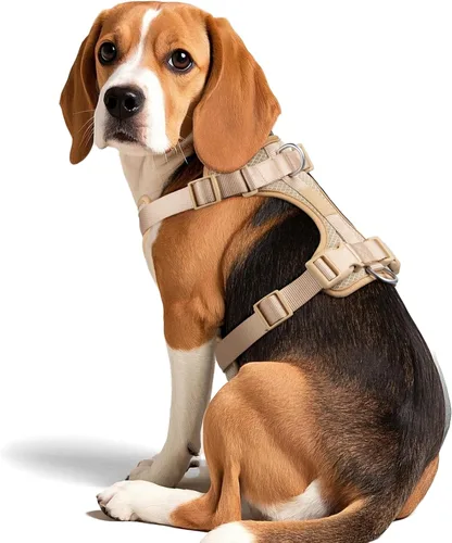 Miniatura 12 de Wisedog Arnés para perro de tamaño mediano, chaleco para mascotas con clip frontal, arnés ajustable para cachorro con 3 hebillas de liberación