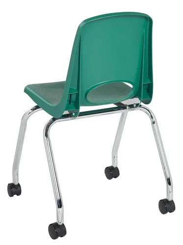 Miniatura 6 de FDP - Silla escolar móvil de 18 pulgadas con ruedas para niños, adolescentes y adultos, asiento ergonómico para aprendizaje en casa, aula u oficina