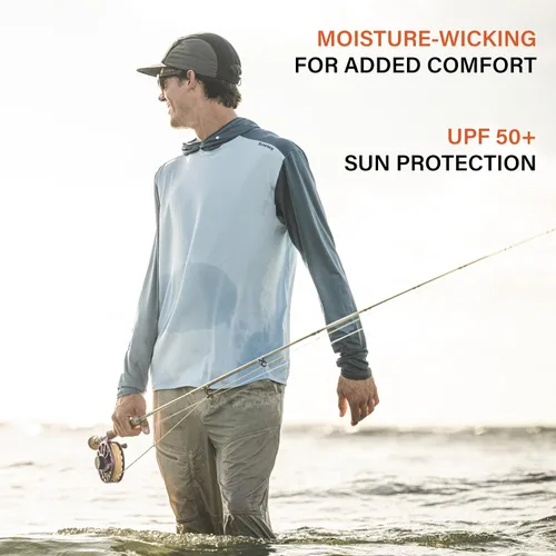 Miniatura 2 de Simms Bugstopper Solarflex 50+ UPF Camisa de pesca de manga larga con capucha y protector de insectos para hombre