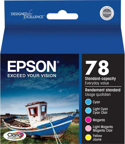Miniatura 5 de Epson Paquete combinado de cartuchos de 5 colores Claria de alta definición de capacidad estándar (T078920) funciona con Artisan 50, Photo R260