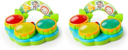 Miniatura 12 de Bright Starts Safari Beats - Tambor musical de juguete con luces, a partir de 3 meses, multicolor