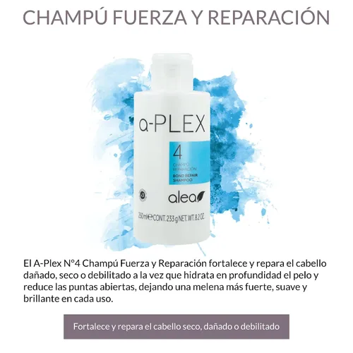 Miniatura 2 de ALEA - Champú Reparador - A-Plex Nº4 Champú Fuerza y Reparación - 8.5 fl oz - Fortalece y Repara el Cabello Seco, Dañado o Débil - Hidrata y Reduce