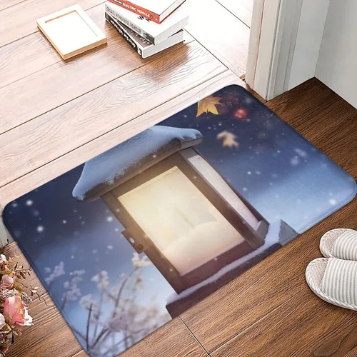 Miniatura 11 de Tapete para puerta delantera, bonito tapete de bienvenida con estampado de animales marinos y manatíes, absorbente, antideslizante, tapete