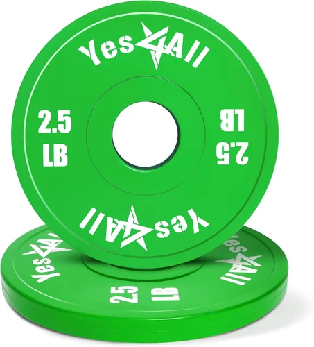 Miniatura 10 de Juego de placas de peso fraccional Yes4All, disponible en acero y goma, conjunto de 2/4/6 placas en tamaños de 1.25LB, 2.5LB o 5LB, micro placas