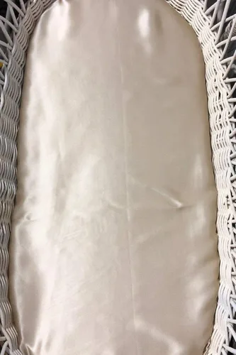 Miniatura 13 de Sábanas de moisés de seda para bebé, sábana bajera ajustable 100% seda de morera, ideal para cabellos de bebé, sábana suave y sedosa para moisés