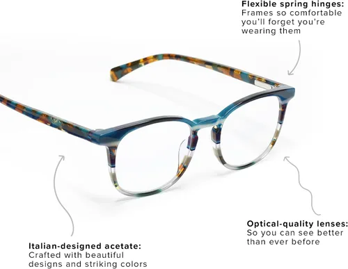 Miniatura 3 de eyebobs - Boardroom Gafas de lectura premium para hombres y mujeres Marco cuadrado para caras promedio Disponibles en 0.0x - 4.0x