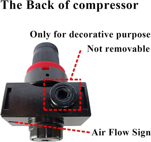 Miniatura 6 de Beduan BR4000 Compresor de Aire Regulador Combo 1/2" NPT, Drenaje Manual con Soporte, Calibre