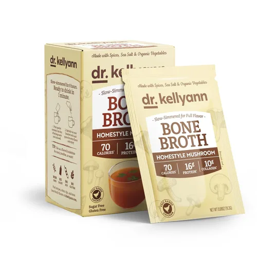 Miniatura 16 de Dr. Kellyann Paquetes de caldo de hueso de pollo al romero asado (7 porciones) – 0.63 oz de proteína, colágeno alimentado con pasto, apto para dieta