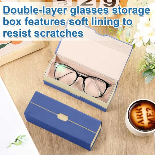 Miniatura 7 de Flutesan Estuche diario para lentes de contacto y organizador de anteojos, 2 en 1, de doble cara, portátil, para viajes, uso diario, almacenamiento