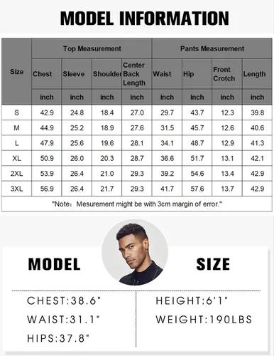 Miniatura 6 de COOFANDY Men's Tracksuits 2 Pieces Waffle Hoodies Sweatsuit Sets Sports Jogging Suit Set