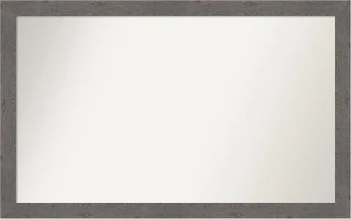 Miniatura 221 de Amanti Art Espejo de baño gris para sobre el fregadero, 31 x 48 pulgadas, espejo de tocador rectangular estrecho de color gris, marco de madera