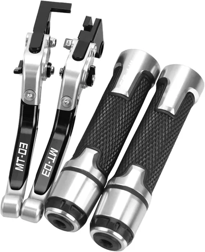Miniatura 15 de Palancas de embrague de freno extensibles ajustables para motocicleta para Yamaha MT03 MT-03 2015 2016 2017 2018 2019 2020 (color : B)