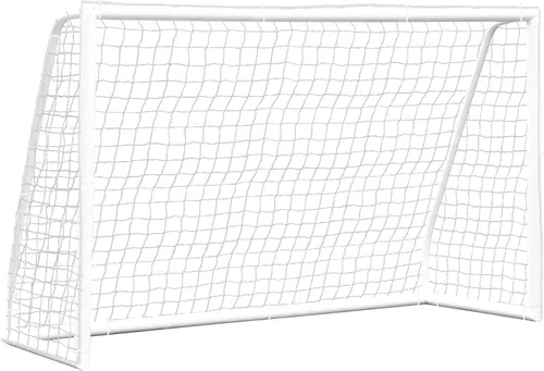 Miniatura 15 de ZENY Portería de fútbol portátil para patio trasero, 12 x 6 / 10 x 6.5 / 8 x 5 pies, red y marco de fútbol para niños y adultos para práctica
