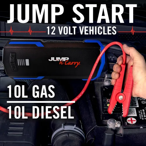 Miniatura 2 de Clore Automotive JNC345 Jump-N-Carry 3000A Arrancador de litio de 12 voltios para motores de gasolina de hasta 10.0 litros y diésel de 10.0 litros