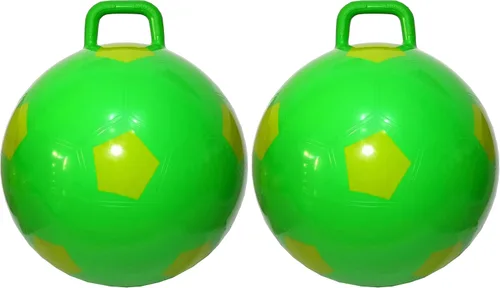 Miniatura 9 de AppleRound Pelota espacial con bomba en estilo de fútbol, 18 pulgadas de diámetro para edades de 3 a 7 años, gorila canguro, Hoppity Hippity Blanco