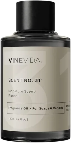 VINEVIDA Aceite de fragancia de franela de 4 onzas para hacer velas y hacer jabón, aromas de velas prémium para velas de soja