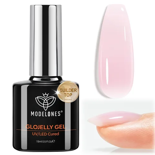 Miniatura 10 de Modelones Esmalte de uñas en gel con purpurina, acabado brillante ultra fino blanco con aurora, purpurina transparente, acabado brillante con A1