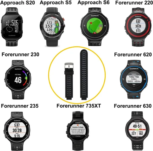 Miniatura 3 de Para Garmin Forerunner 735XT/220/230/235/235 Lite/620/630 de silicona de repuesto para reloj de pulsera Garmin Forerunner 235 Smartwatch hombres