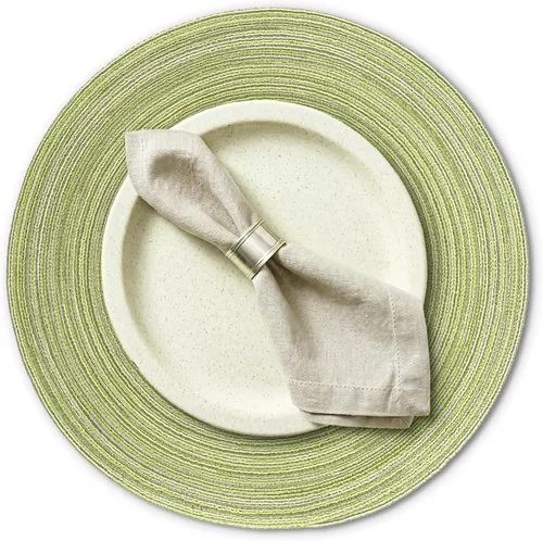Miniatura 12 de AHHFSMEI Juego de 6 manteles individuales redondos trenzados para mesas de comedor, tejidos naturales, resistentes al calor, 15 pulgadas (beige)