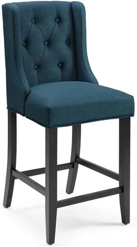 Miniatura 10 de Modway Baronet - Juego de 2 taburetes tapizados de tela con botones copetudos, color azul