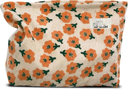 Miniatura 12 de HAPPYHEIDI Bolsa de maquillaje estética para mujer con compartimento para accesorios con cremallera para cosméticos, viajes, organizador de bolsos