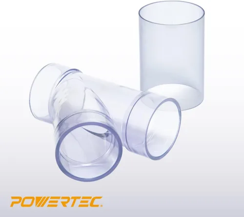 Miniatura 2 de POWERTEC 2-1/2 Pulgadas ID Y Adaptador para Tubos de Recolección de Polvo de 2-1/2 Pulgadas OD, Adaptadores y Accesorios con Unión para Conector