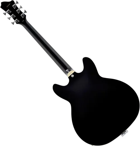 Miniatura 4 de Hagstrom Guitarra eléctrica semihueca Viking - Negro brillante