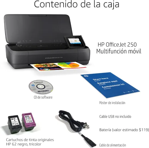 Miniatura 7 de Impresora móvil todo en uno HP Officejet 250 (cz992 a), Negro
