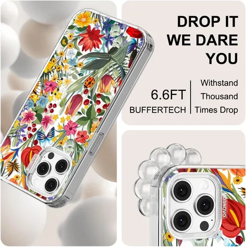Miniatura 5 de MOSNOVO Funda para iPhone 12 e iPhone 12 Pro, [Buffertech Protección contra Caídas de Grado Militar de 6.6ft] [Tecnología Anti Despegue] Funda Claro
