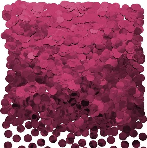 Miniatura 11 de Confeti de mesa de corazón burdeos – Confeti metálico en forma de corazón de papel de aluminio para el día de San Valentín, confeti de Mylar