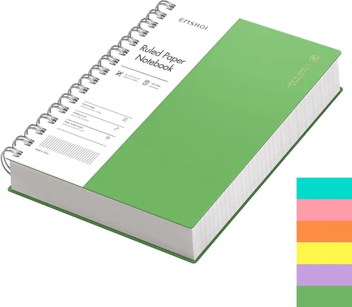Miniatura 33 de EMSHOI Cuaderno de espiral A4 con rayas universitarias, 11.2" X 8.27", 300 páginas/150 hojas, páginas perforadas fáciles de rasgar, papel grueso