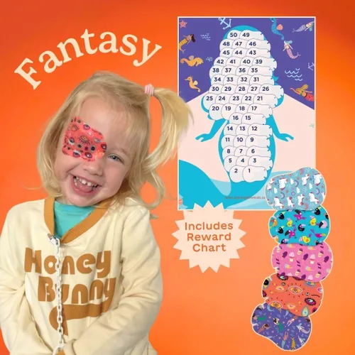 Miniatura 2 de Parches para ojos para niños Skincare - Parches adhesivos para niños para ojo perezoso (Paquete Fantasy) - Parche cómodo e hipoalergénico para bebés