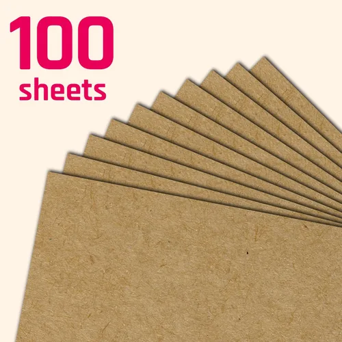 Miniatura 6 de 100 hojas, cartulina kraft marrón, 300 GSM (cubierta de 110 libras) 8.5 x 11 pulgadas
