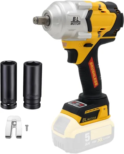 Miniatura 11 de Llave de impacto inalámbrica de 20 V y 1/2 pulgada sin escobillas, par máximo de 350 pies-libras, ajuste de 4 velocidades, inicio y parada