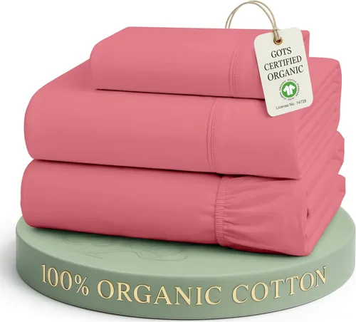 Miniatura 43 de Lane Linen Sábanas de cama tamaño Queen, juego de sábanas 100 % algodón orgánico, sábanas refrescantes suaves tamaño Queen, juego de sábanas Queen