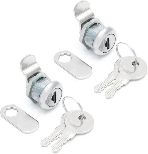Miniatura 12 de Cerradura de leva desplazada accionada por pulgar de 5/8 pulgadas, cilindro y leva desplazada, pestillo de compartimento de RV sin llave, cerraduras