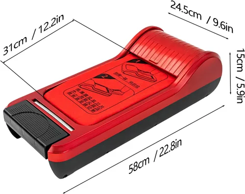 Miniatura 5 de Máquina de película para zapatos, 22.83 x 9.65 x 5.91 pulgadas, dispensador automático de cubiertas de zapatos, dispensador portátil para zapatos