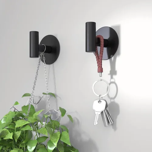 Miniatura 4 de Ganchos de pared autoadhesivos, ganchos de pared de acero inoxidable resistentes, ganchos para toallas para colgar batas, delantales, abrigos