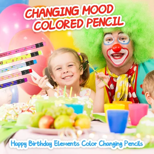Miniatura 4 de Gersoniel 30 lápices de feliz cumpleaños para estudiantes, niños, suministros de regreso a clases, lápices que cambian de color, lápices