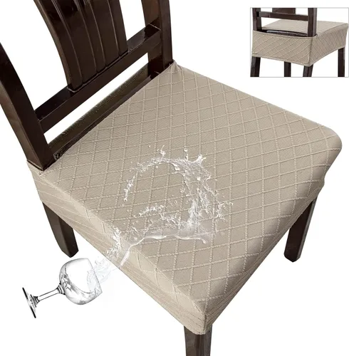 Miniatura 18 de Genina Fundas de asiento impermeables para sillas, fundas de asiento para sillas de comedor, fundas para sillas de cocina, fundas para sillas