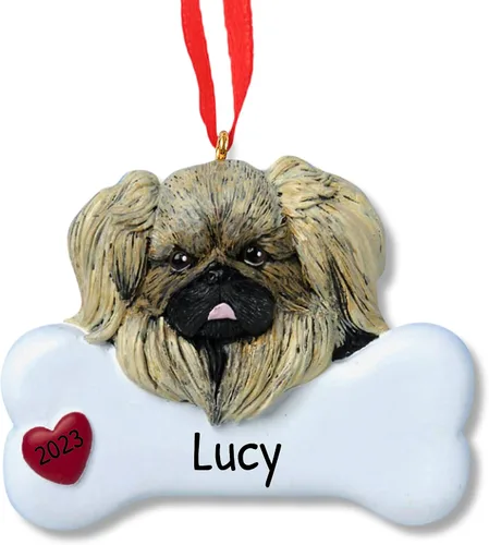 Miniatura 32 de Adornos de Navidad personalizados para perros 2024 – Adornos navideños de hueso de perro Husky para amantes de los perros, adorno de primera Navidad