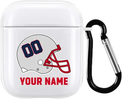 Miniatura 34 de Funda de casco de fútbol con nombre y número para Apple AirPods de 2ª y 1ª generación, regalo personalizado para fanáticos de los deportes de Arizona