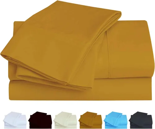 Miniatura 32 de Juego de sábanas de 1000 hilos de 4 piezas, súper suave, elegante y de alta calidad, 100% algodón egipcio, viene con bolsillo profundo de 18 Blanco