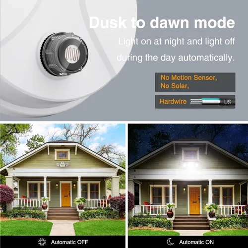 Miniatura 3 de Onforu 70W Luz de inundación LED del atardecer al amanecer, 7000LM Iluminación exterior de seguridad blanca, Luminaria IP65 impermeable al aire