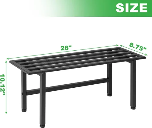 Miniatura 6 de Dipion Paquete de 2 soportes de metal para plantas al aire libre, estantes para plantas de interior, 1 nivel resistentes para múltiples plantas, 26