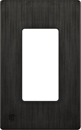Miniatura 65 de ENERLITES Placas de pared decorativas sin tornillos, cubiertas de tomacorrientes seguras para niños, tamaño de 4 posiciones, 4.68" H x 8.30" L, Negro