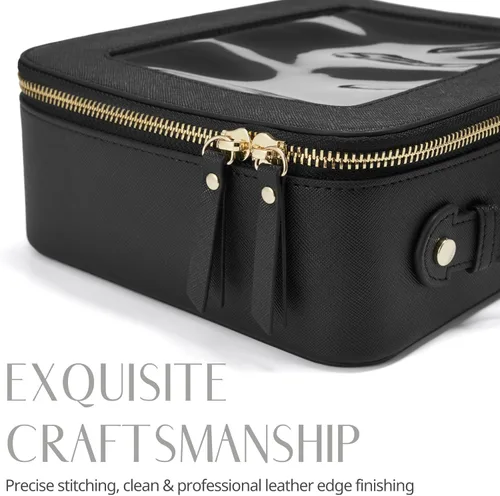 Miniatura 8 de Bolsa de maquillaje transparente Popvibe, estuche de cosméticos de viaje con cremallera, bolsa de aseo transparente con cremallera, organizador