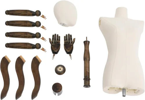 Miniatura 8 de Exhibición de la forma del vestido femenino Forma de vestido de torso de maniquí femenino Modelo de vestido de costura con brazos desmontables
