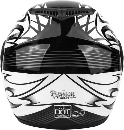 Miniatura 3 de Typhoon Youth Casco de motocicleta de cara completa para niños