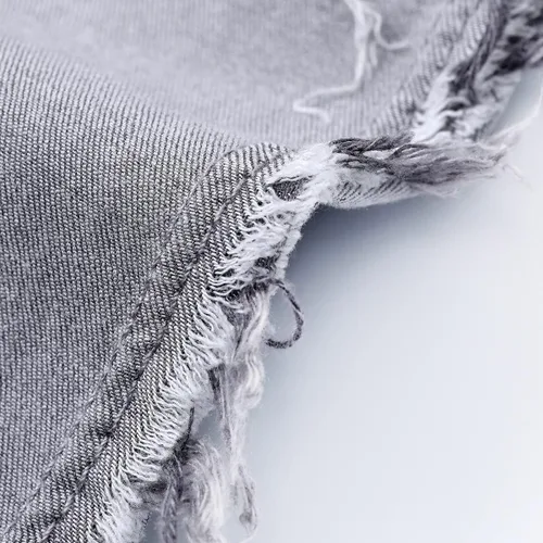 Miniatura 6 de vanberfia - Pantalones elásticos de cintura media para mujer, diseño retazos de mezclilla